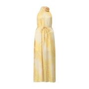 Abstracte Roos Neckholder Midi Jurk Ana Alcazar , Yellow , Dames