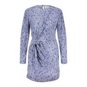 Gedrukte Jurk met Tailledetail Isabel Marant , Blue , Dames