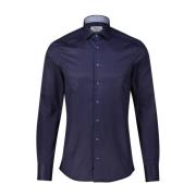 Katoenen Slim-Fit Overhemd met Button-Down Kraag Stenströms , Blue , H...