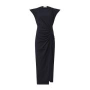 Elegante Maxi Jurk met Taille Ruches Isabel Marant , Black , Dames