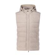 Gewatteerde wollen capuchonvest Maurizio Baldassari , Beige , Heren