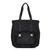 Logo Shopper Tas met Verstelbare Band Ami Paris , Black , Dames