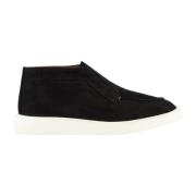 Nubuck Mid Loafer Atelier Verdi , Black , Heren