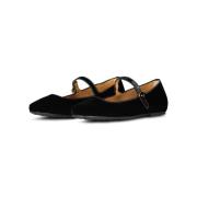 Fluwelen Mary Jane Ballerina's Tod's , Black , Dames