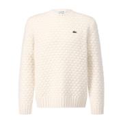 Wollen Gebreide Trui Lacoste , Beige , Heren