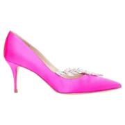 Pre-owned Fabric heels Manolo Blahnik Pre-owned , Pink , Dames