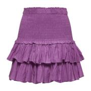 Hoge Taille Fuchsia Katoenen Rok Isabel Marant Étoile , Purple , Dames