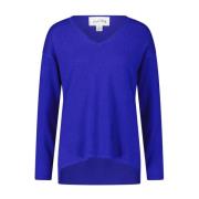 Elegante V-hals Pullover met Strassstenen Joseph Ribkoff , Blue , Dame...