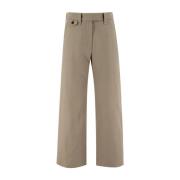 Elegante Cropped Broek met Juweelborduurwerk Brunello Cucinelli , Brow...