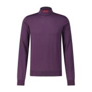 Elegante Wollen Coltrui Hugo Boss , Purple , Heren