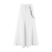 Witte Denim Rok met Ketting Pinko , White , Dames