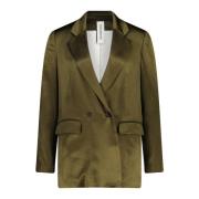 Blazer van glanzende stof met schoudervullingen Drykorn , Green , Dame...