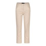 Casual Straight-Fit Broek met Details Luisa Cerano , Beige , Dames