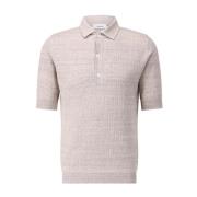 Polo shirt van linnenmix Lardini , Beige , Heren