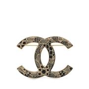 Pre-owned Metal chanel-jewelry Chanel Vintage , Yellow , Dames