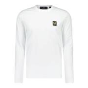 Logo Lange Mouw Katoenen Shirt Belstaff , White , Heren