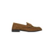 Penny Strap Slip-On Schoenen Saint Laurent , Brown , Heren