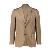 Katoenen Slim-Fit Blazer Lardini , Brown , Heren