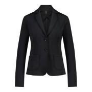 Stretchjersey Blazer met Mouwsplitten Marc Cain , Black , Dames