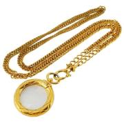 Pre-owned Metal necklaces Chanel Vintage , Yellow , Dames