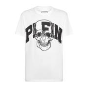 Wit Katoenen T-Shirt Philipp Plein , White , Heren