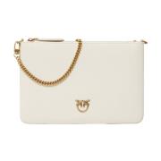 Witte leren dames crossbody tas Pinko , White , Dames