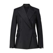 Elegante Gestreepte Blazer Windsor , Gray , Dames