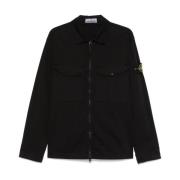 Zwarte Shirt voor Mannen Stone Island , Black , Heren