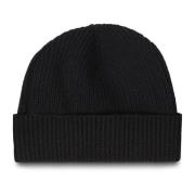 Kasjmier Beanie met Omgeslagen Rand Zanieri , Black , Heren