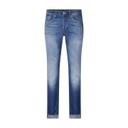 Skinny Low Waist Elastische Denim Jeans Dondup , Blue , Heren