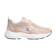 Beige Sportieve Synthetische Rubberen Zool Sneakers Calvin Klein Jeans...