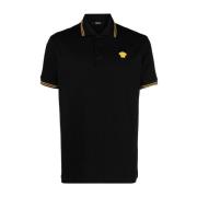 Zwarte T-shirts en Polos Versace , Black , Heren