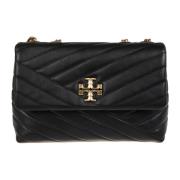 Gewatteerde leren Chevron tas in crème Tory Burch , Black , Dames