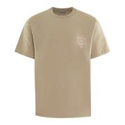 Heren T-Shirt Vaas Drole de Monsieur , Beige , Heren