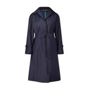 Elegante Trenchcoat met Riem PS By Paul Smith , Blue , Dames