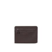 Donkerbruine leren laptoptas Howard London , Brown , Heren