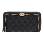 Pre-owned Leather wallets Chanel Vintage , Black , Dames