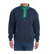 Hoge hals rits sweatshirt La Martina , Blue , Heren