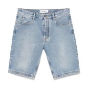 Heldere Blauwe Shorts met Geborduurd Logo The Attico , Blue , Dames