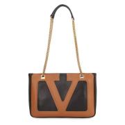 Superstar Piccola Leren Tote Tas Valentino , Black , Dames