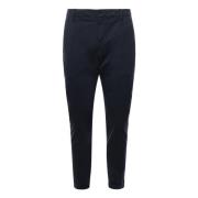 Zwarte Slim Chino Broek met Zakken Dondup , Black , Heren