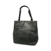 Pre-owned Leather chanel-bags Chanel Vintage , Black , Dames