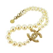 Pre-owned Metal chanel-jewelry Chanel Vintage , Yellow , Dames