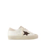 Witte Leren Ster Sneakers Golden Goose , White , Dames