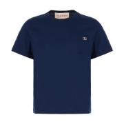 Casual Katoenen T-Shirt voor Mannen Valentino Garavani , Blue , Heren