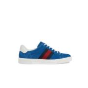 Blauwe Sneakers Stijlvolle Mode Schoenen Gucci , Blue , Heren