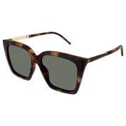 Klassieke donker Havana zonnebril Saint Laurent , Brown , Dames