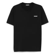 Zwart Logo Print Katoenen T-shirt Barrow , Black , Heren