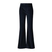 Corduroy Flare Broek Dondup , Blue , Dames