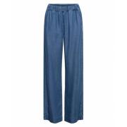 Wijde Broek - Zomerse Stijl &Co Woman , Blue , Dames